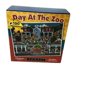 Day at The Zoo 100 pc. Puzzle by Dowdle Folkart 16X20-